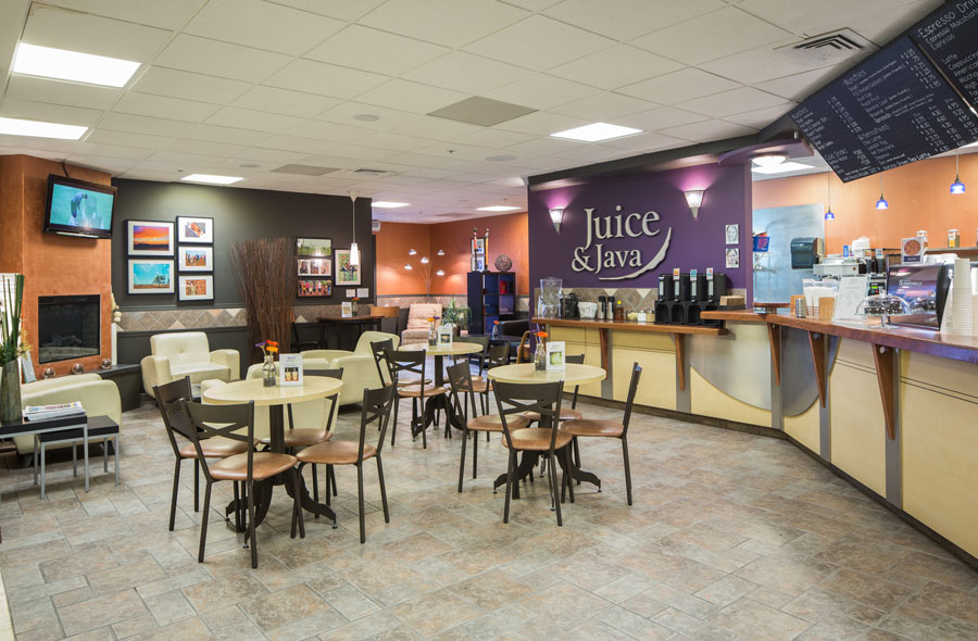 Juice & Java coffee/smoothie bar at downtown Calgary's Fifth Avenue Club