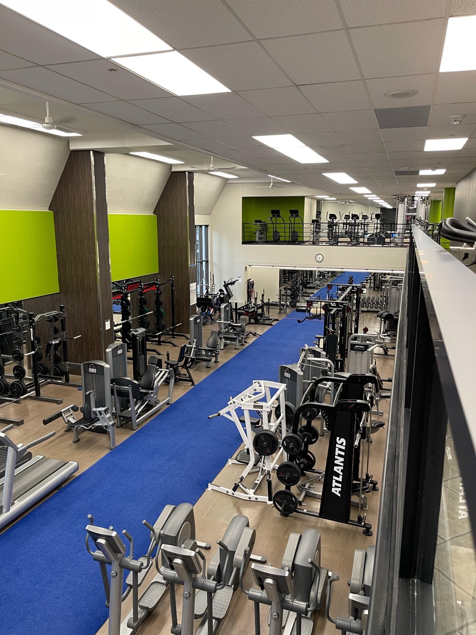 Main weight room at downtown Calgary's Fifth Avenue Club